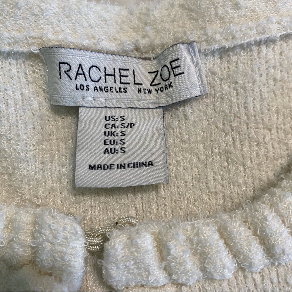 Rachel Zoe Cream Cardigan Sweater Gold Buttons Size: Small - Picture 9 of 12